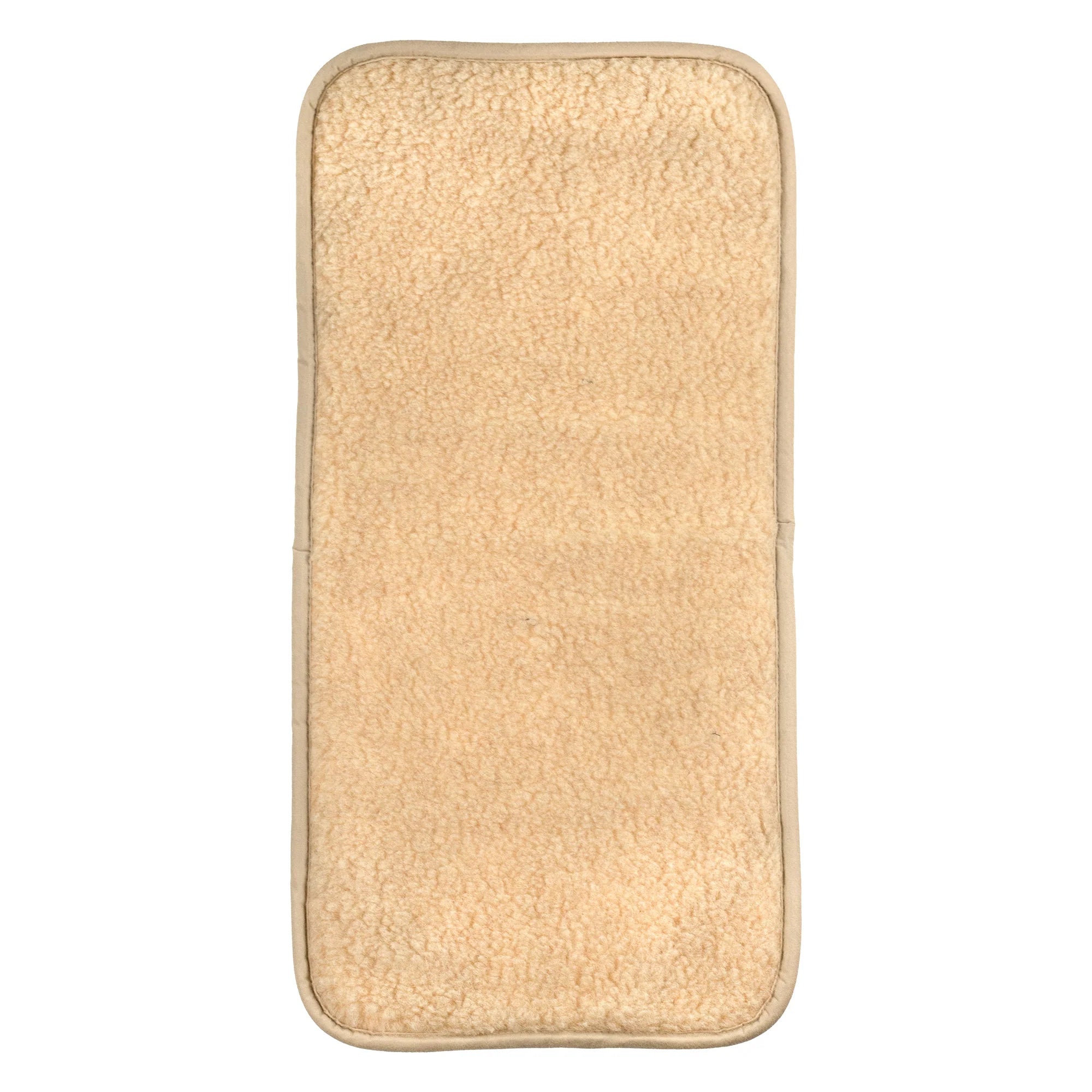 Wollen onderlegger | onderdeken wieg Beige | Merinowol | 40x80cm