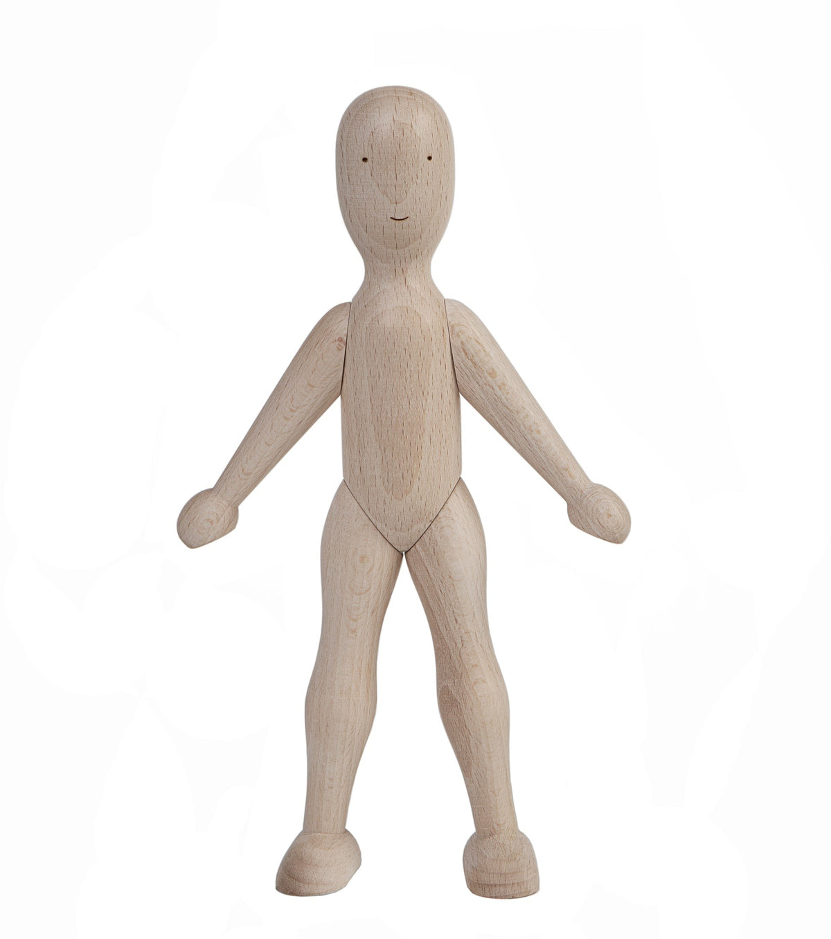 Wooden Beech Doll with Pants