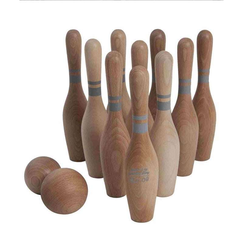 Wooden Bowling Pins - Natural