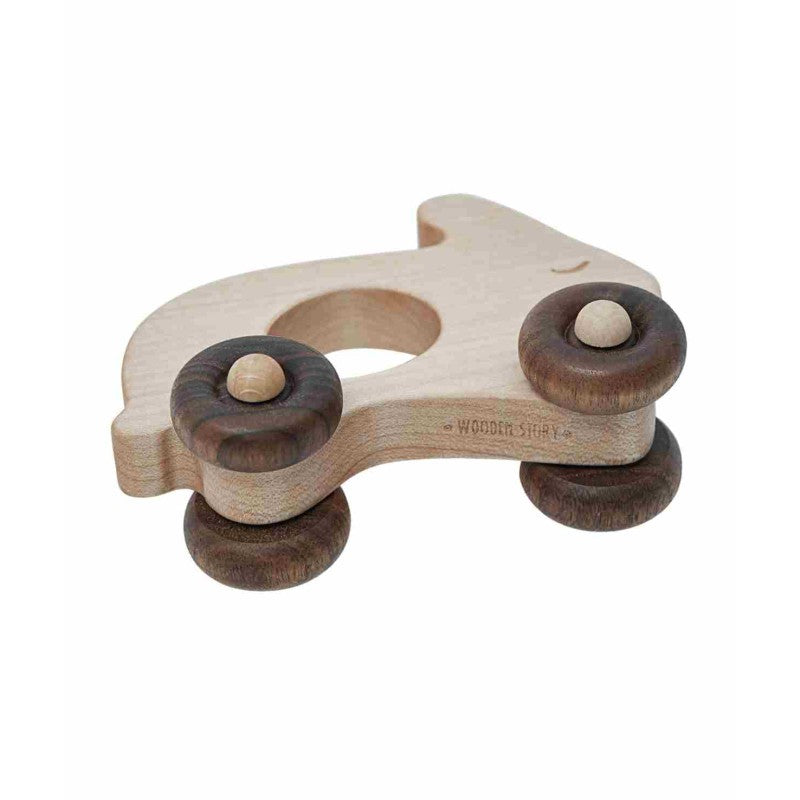 Wooden Toy on Wheels - Rabbit