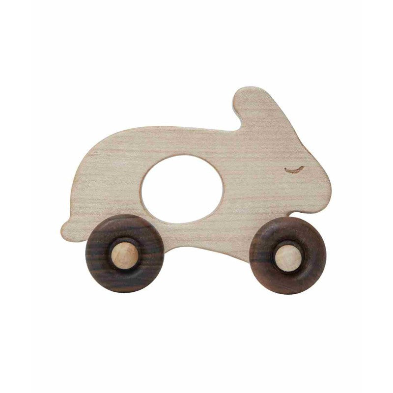 Wooden Toy on Wheels - Rabbit